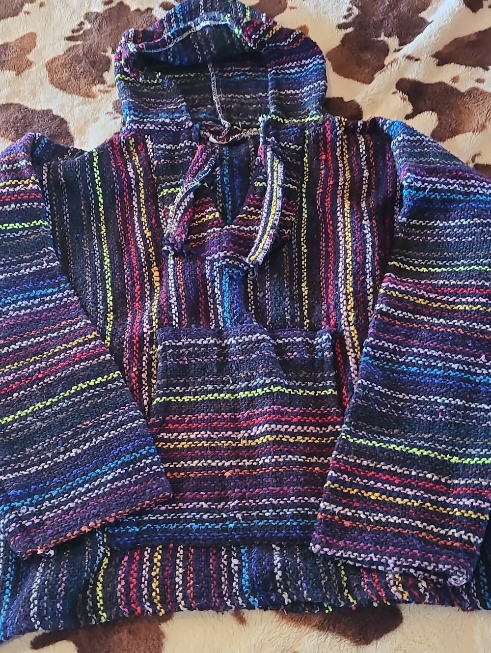 Women's Hooded Baja Knit Sweater - Multicolor